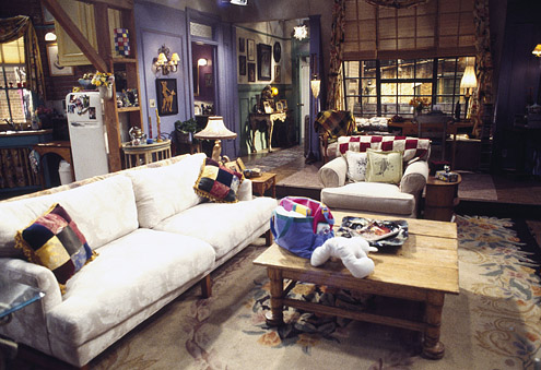 Monica Geller's living room from the television show 'Friends'.